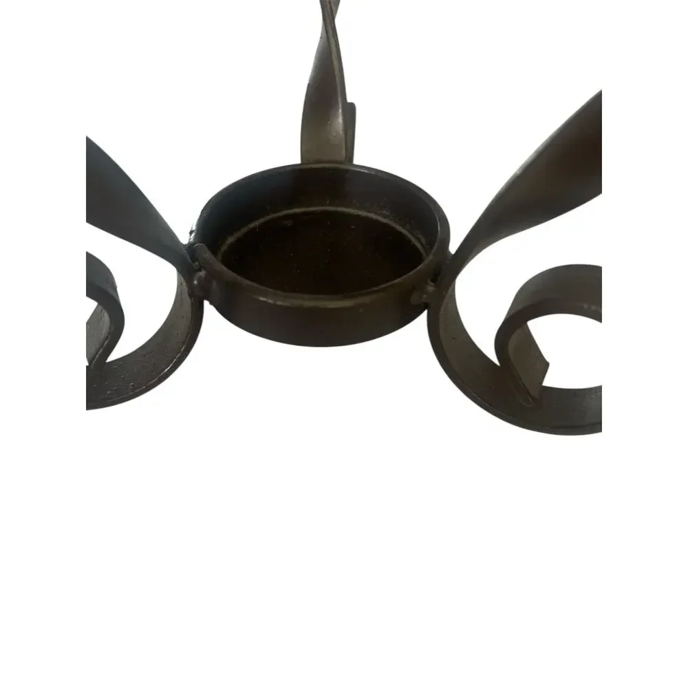 NWT Modern Art Metal And Glass Candle Oil Warmer